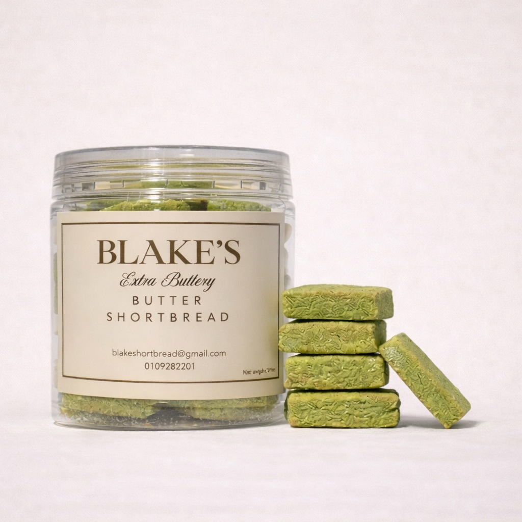 Matcha Butter Shortbread Cookies